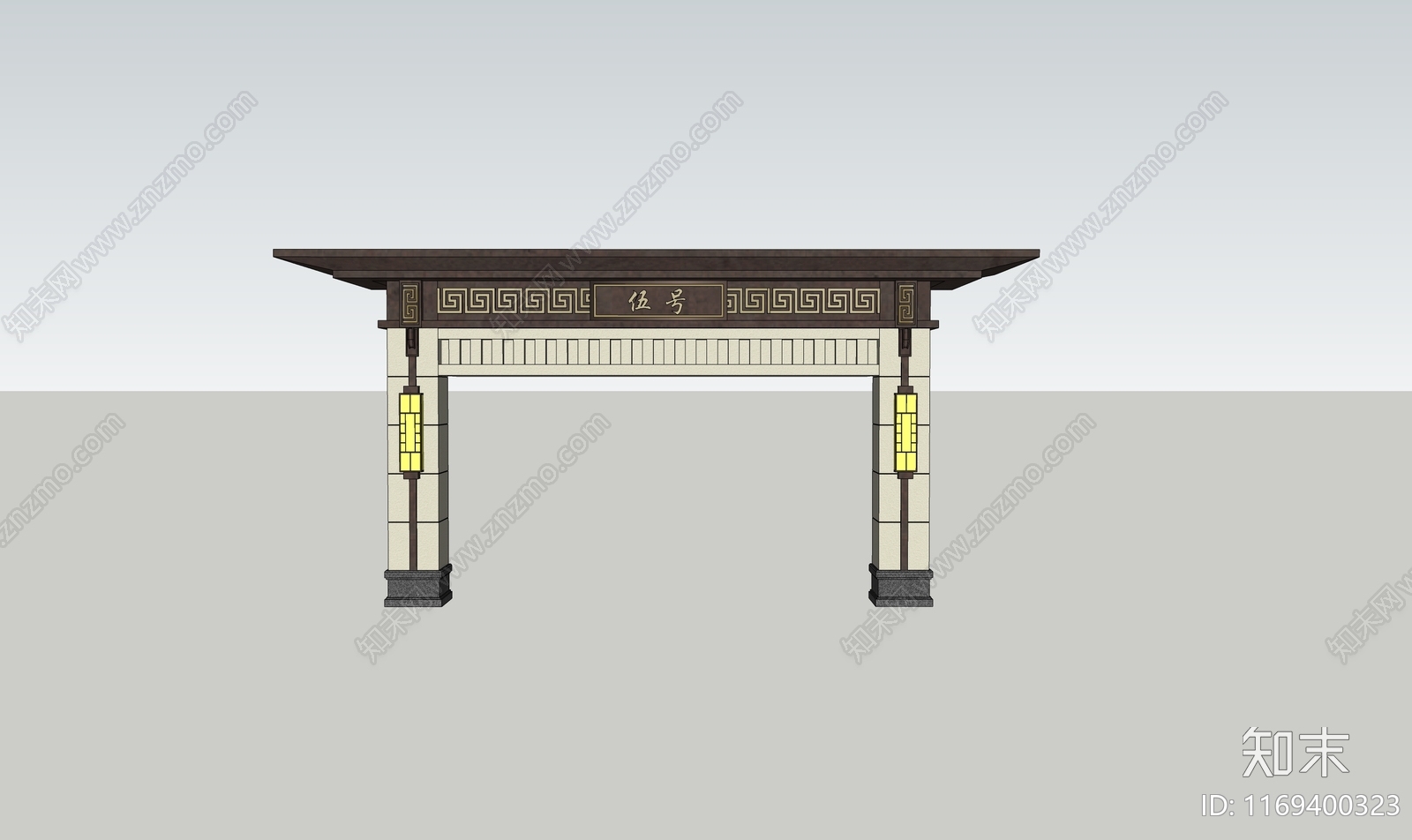 现代入口大门SU模型下载【ID:1169400323】