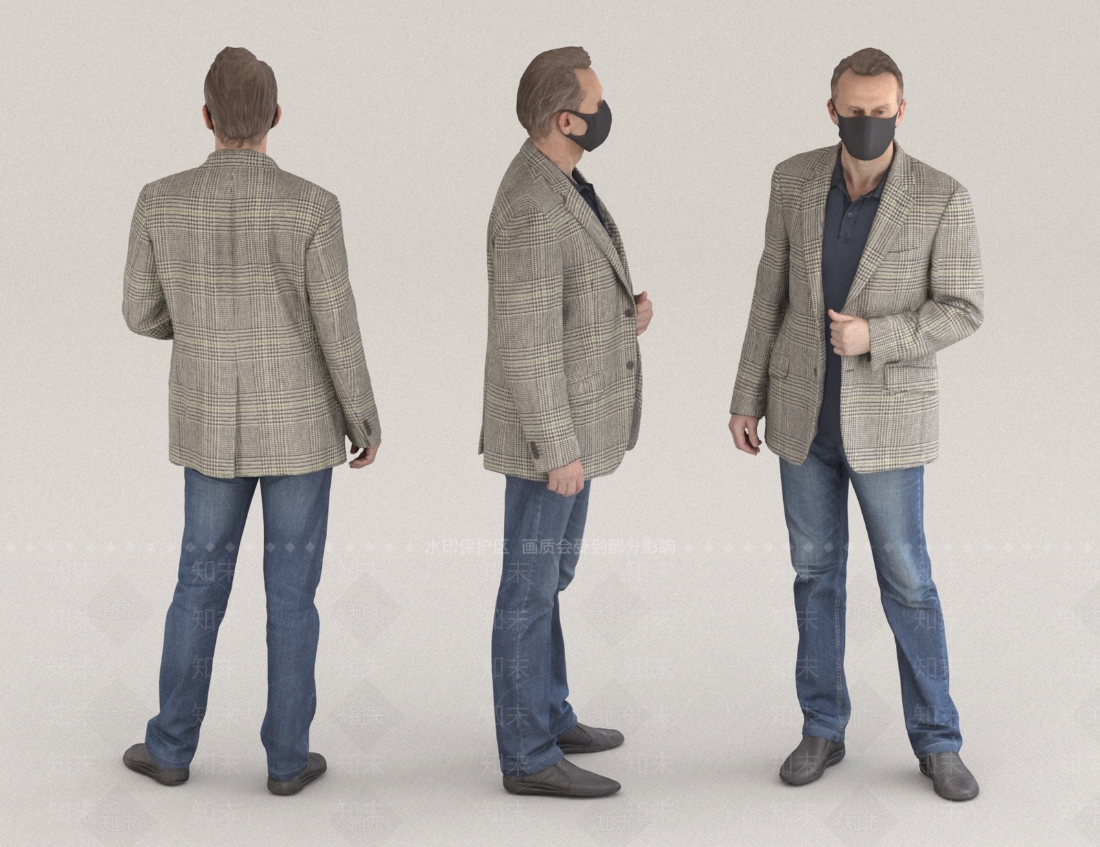 男人3D模型下载【ID:1169401839】