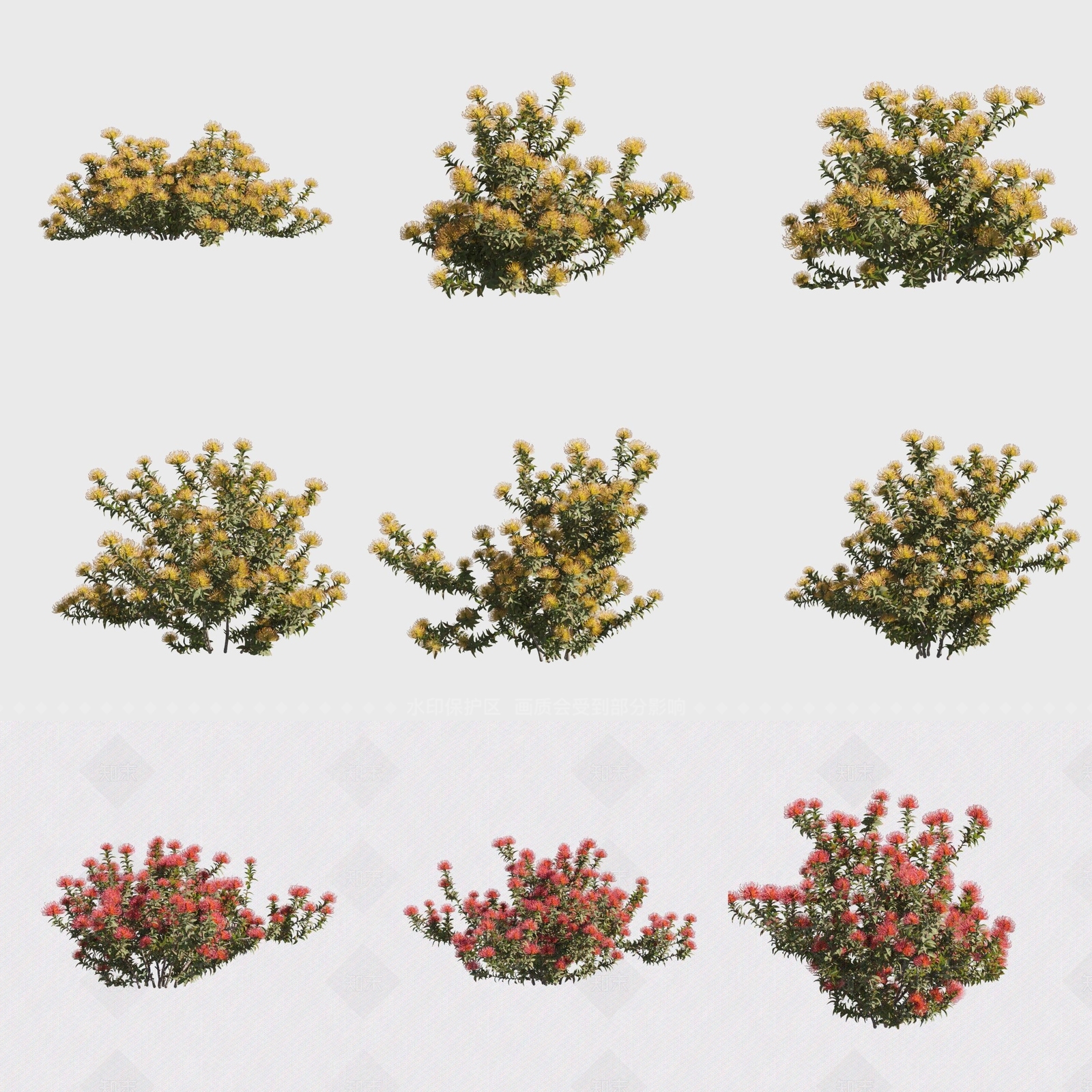 花草组合3D模型下载【ID:1169404765】