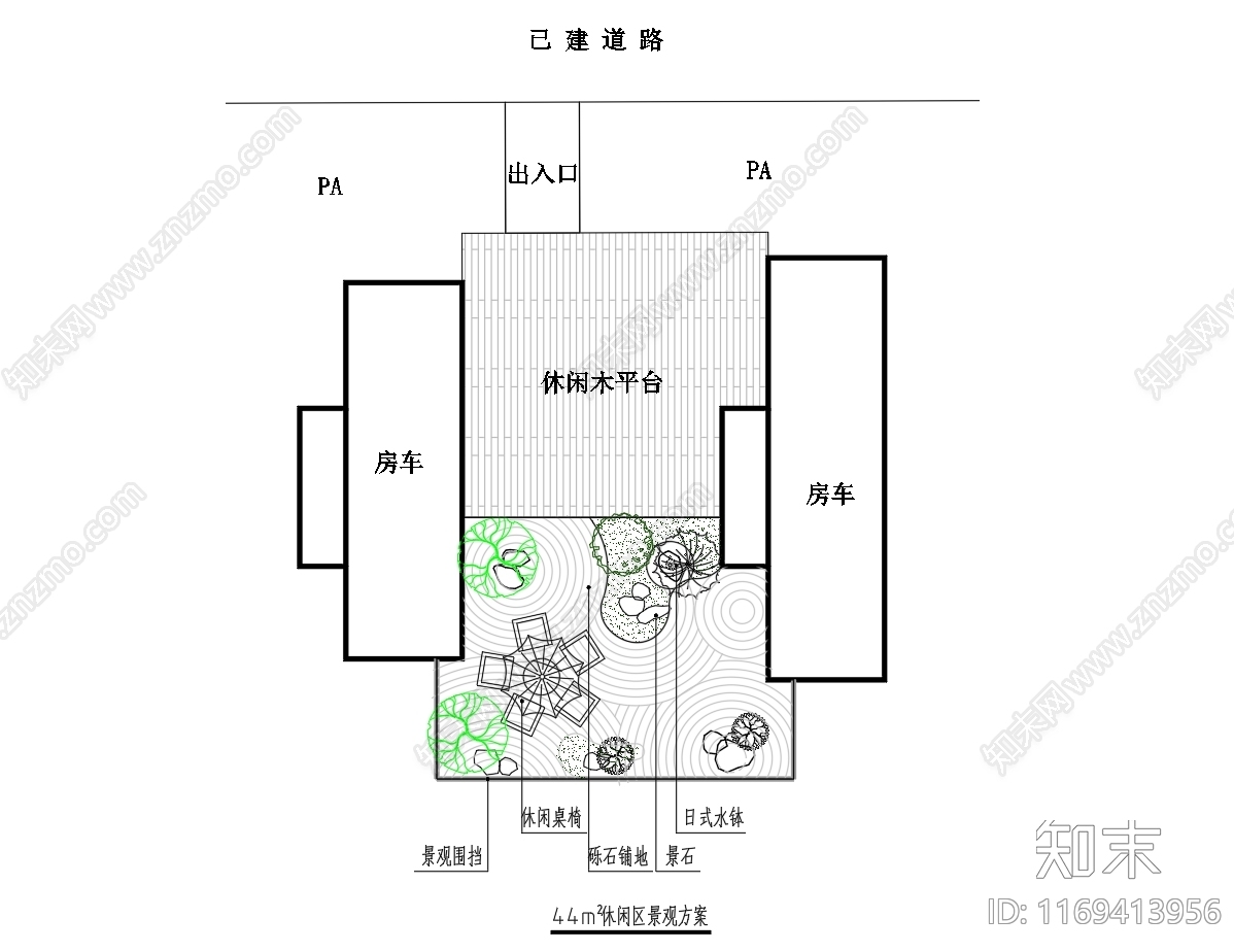日式庭院cad施工图下载【ID:1169413956】