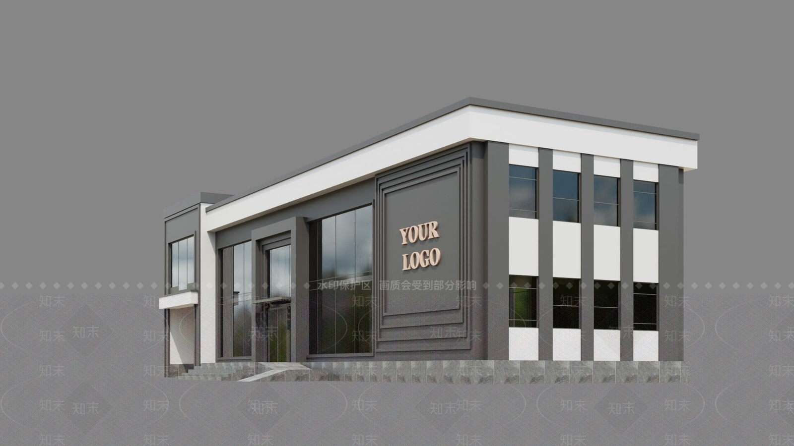 现代办公楼3D模型下载【ID:1169414785】