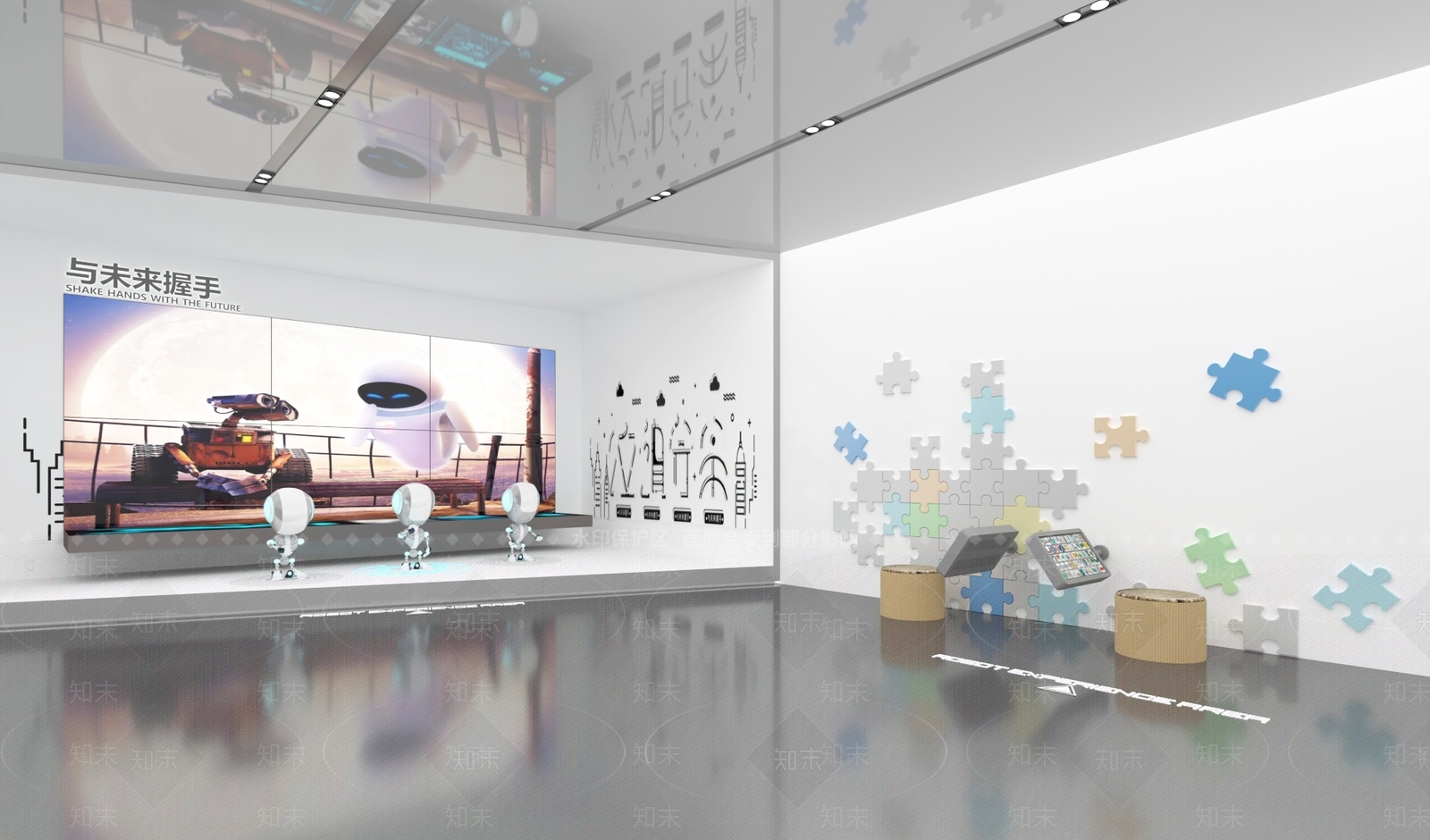 现代科技展厅SU模型下载【ID:1169426167】
