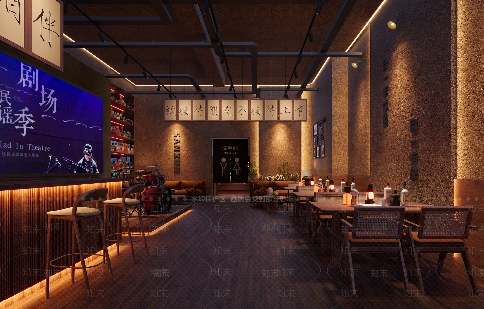 复古酒馆3D模型下载【ID:1214710131】