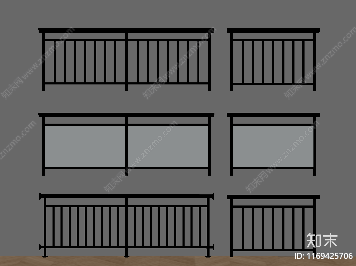 现代围栏护栏SU模型下载【ID:1169425706】