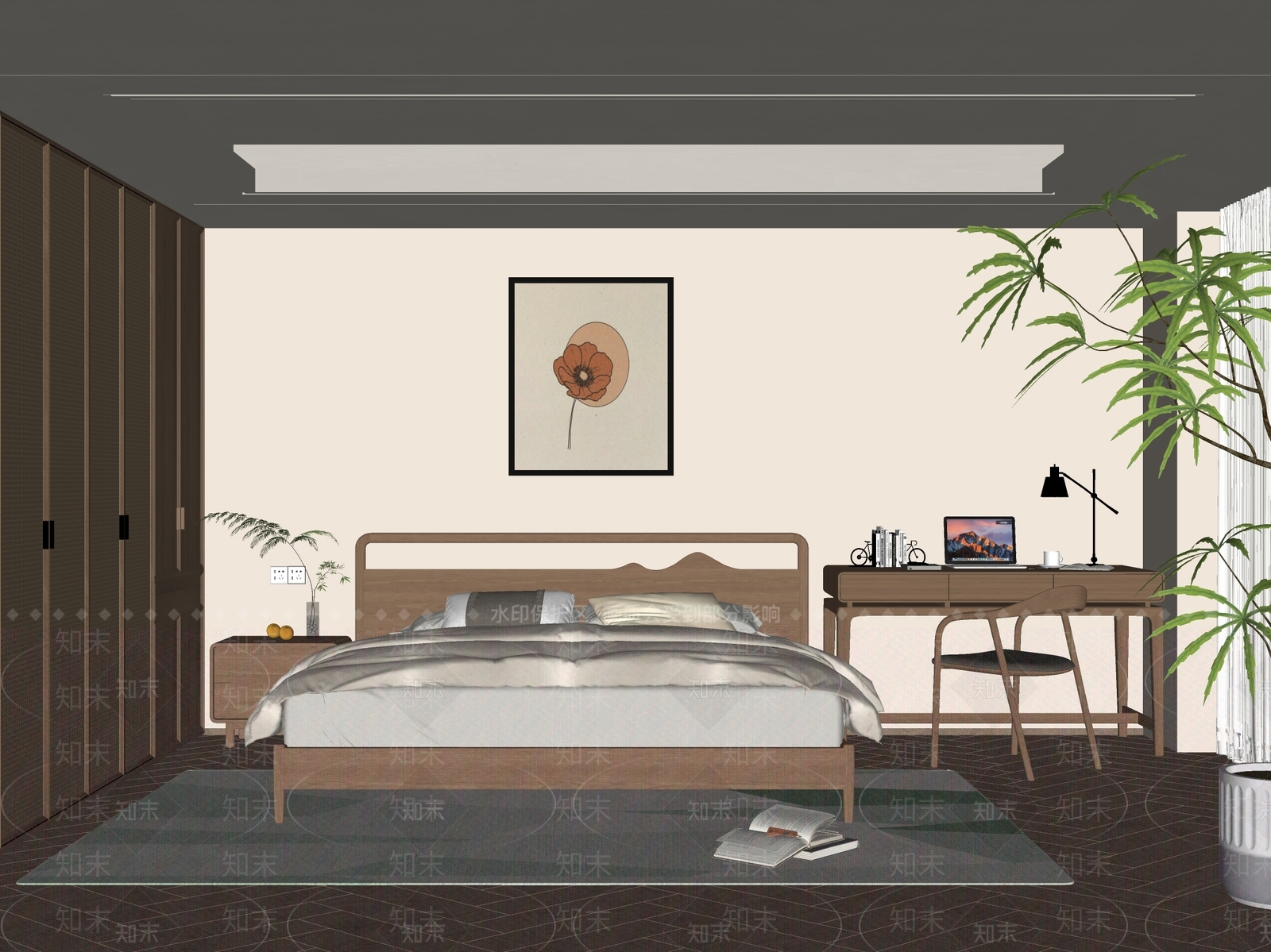 花卉装饰画挂画SU模型下载【ID:1227545610】