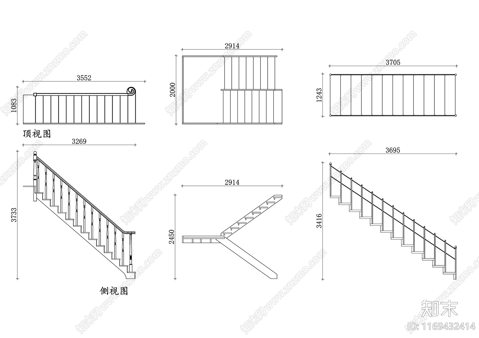 现代栏杆施工图下载【ID:1169432414】