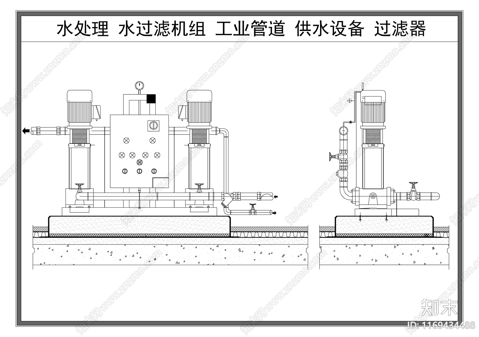 水处理cad施工图下载【ID:1169434488】