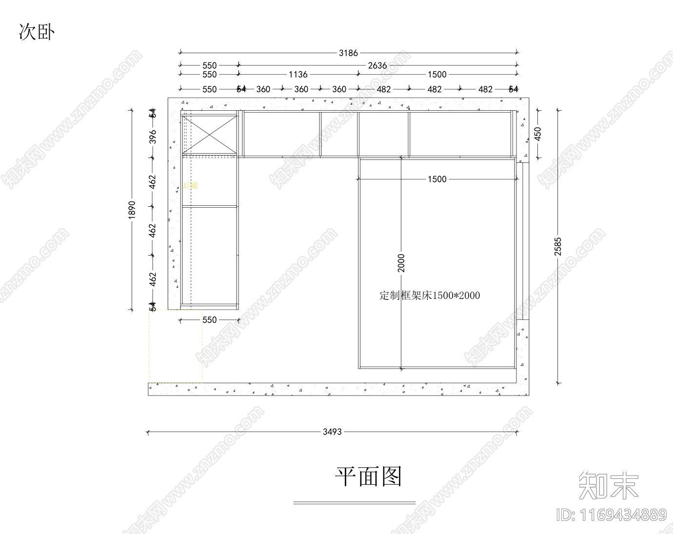 现代新中式榻榻米施工图下载【ID:1169434889】