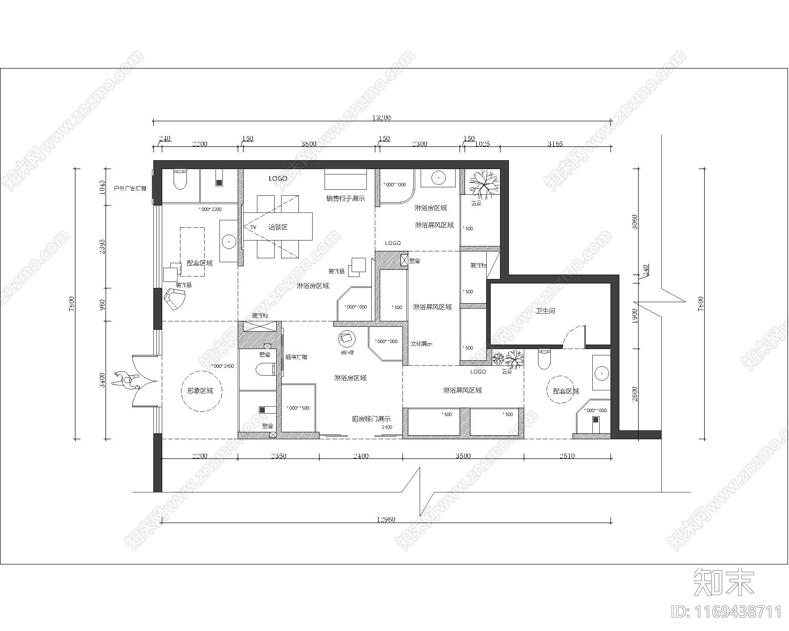 现代其他商业空间cad施工图下载【ID:1169438711】