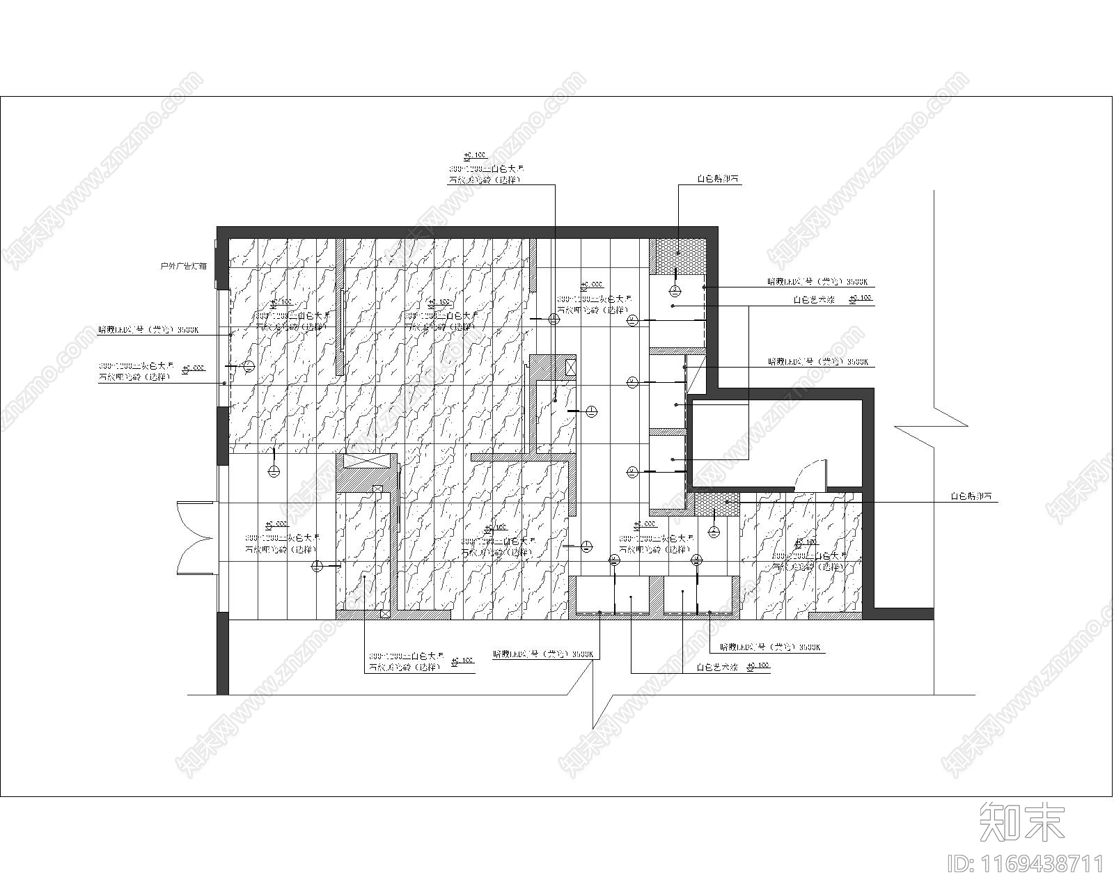 现代其他商业空间cad施工图下载【ID:1169438711】