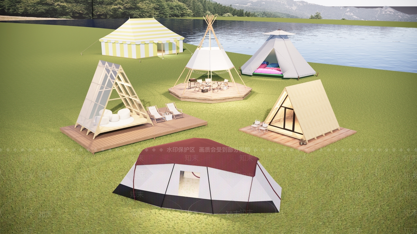 帐篷SU模型下载【ID:1169439174】