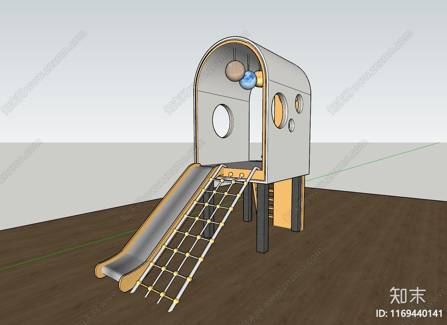 儿童滑梯SU模型下载【ID:1169440141】
