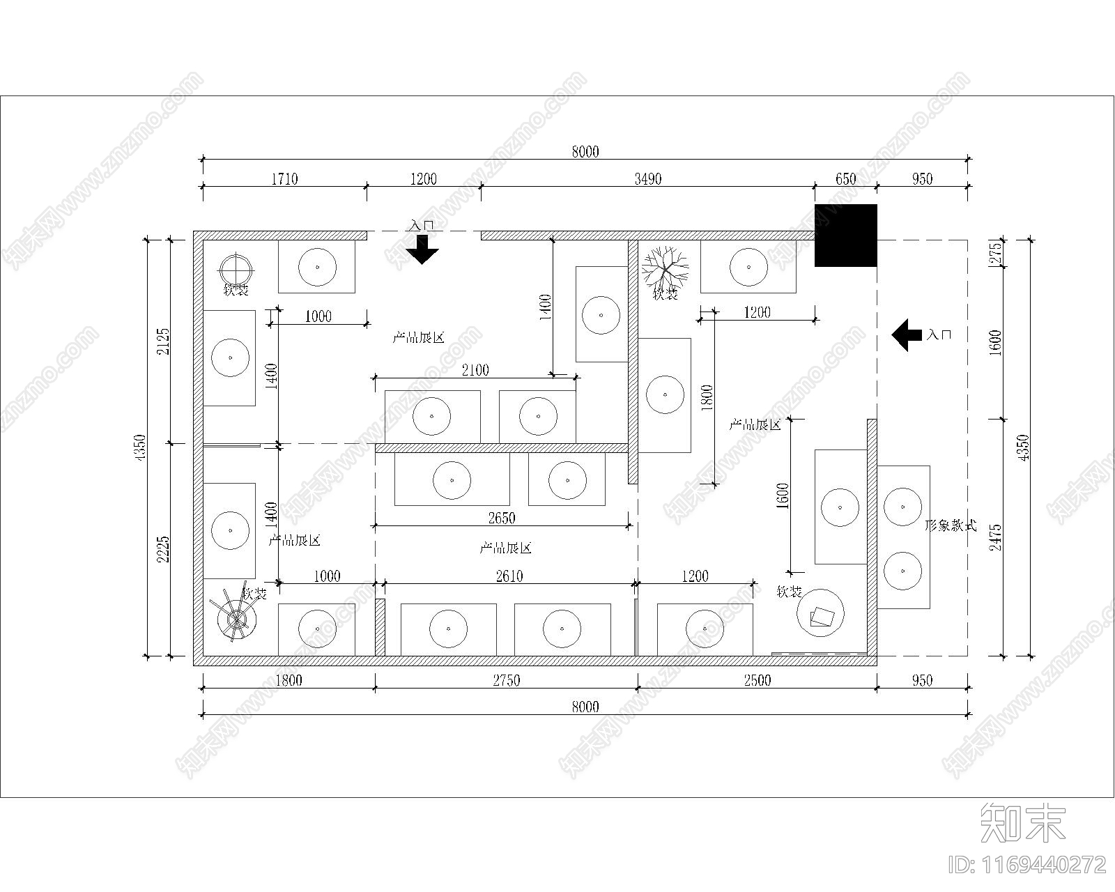 现代其他商业空间cad施工图下载【ID:1169440272】