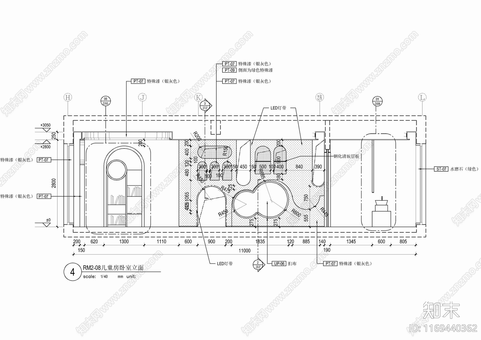 现代儿童房施工图下载【ID:1169440362】