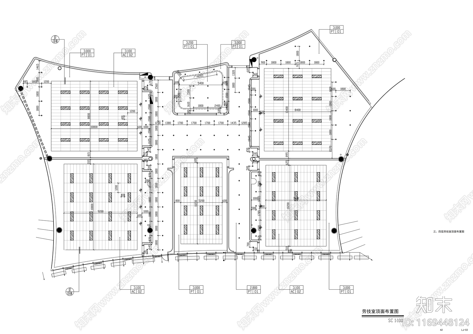 现代学校cad施工图下载【ID:1169448124】