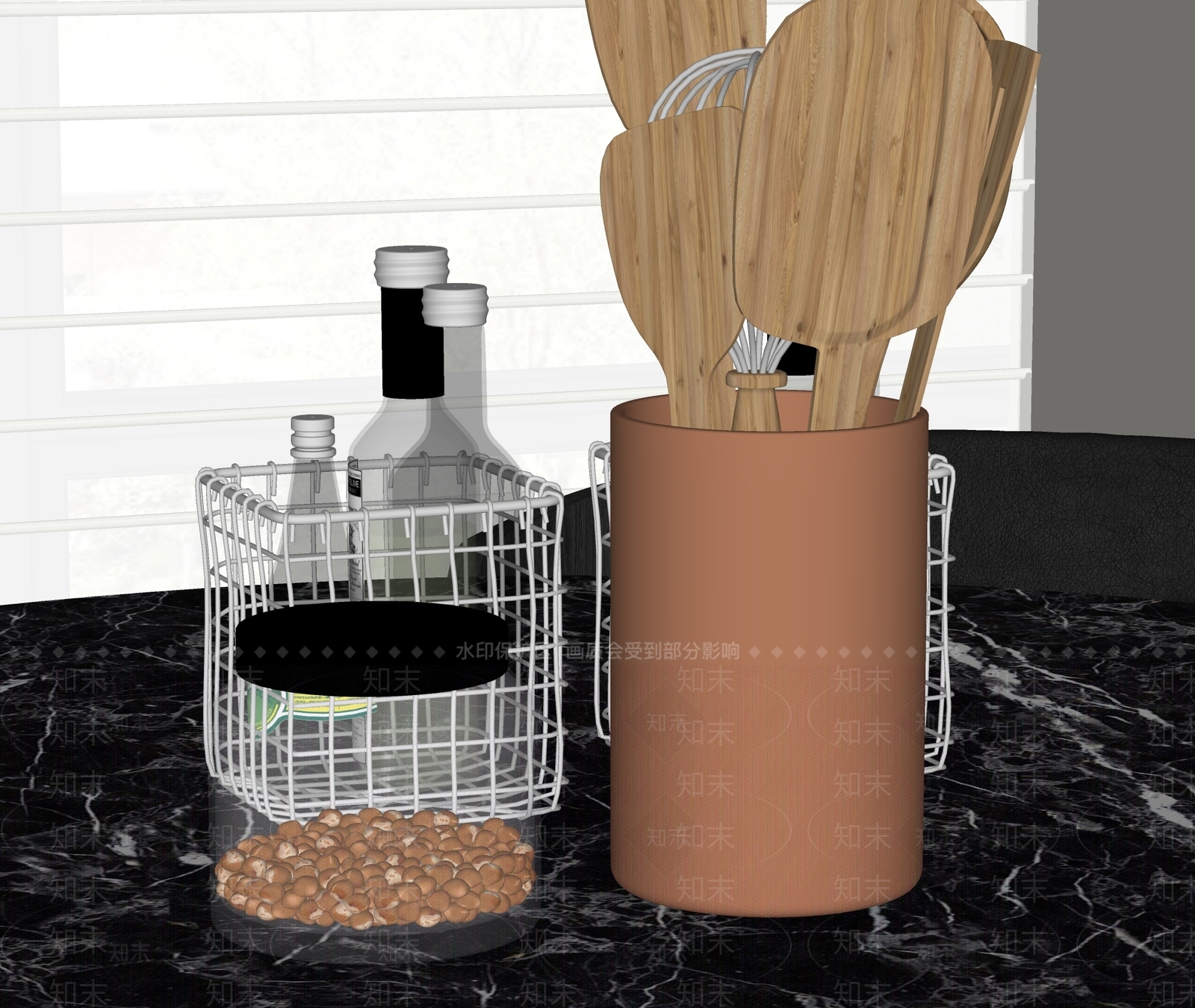 厨房用品组合SU模型下载【ID:1169452261】