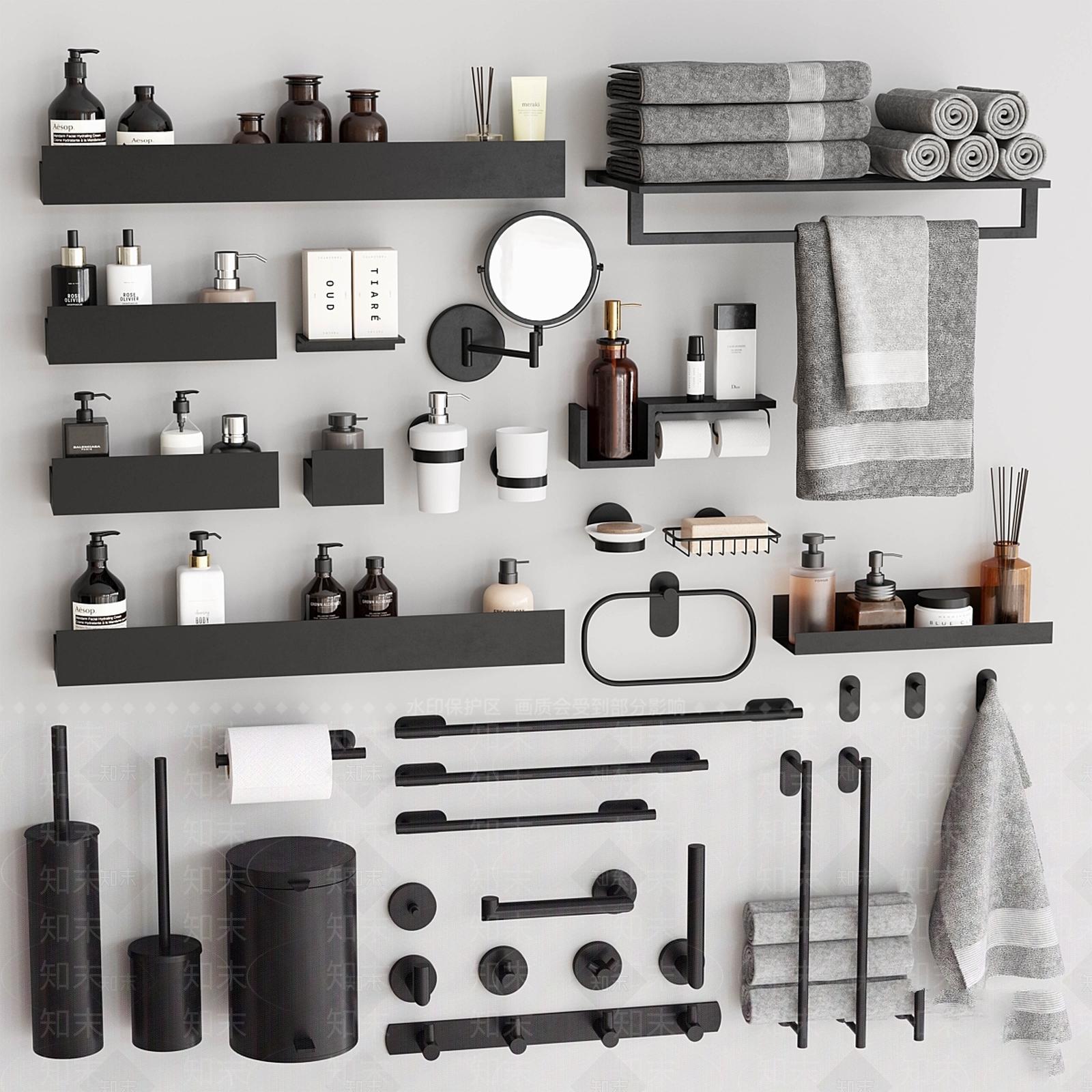 洗浴用品3D模型下载【ID:1169453065】