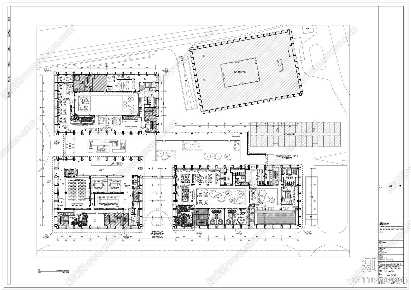 现代酒店建筑施工图下载【ID:1169460495】