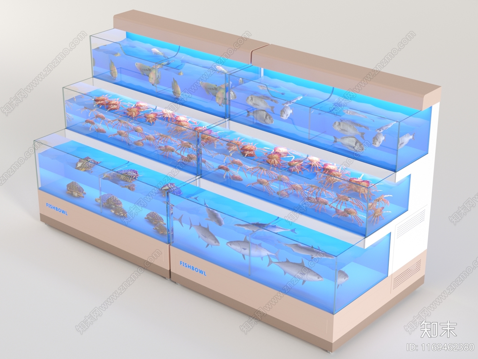 现代鱼缸3D模型下载【ID:1169462380】