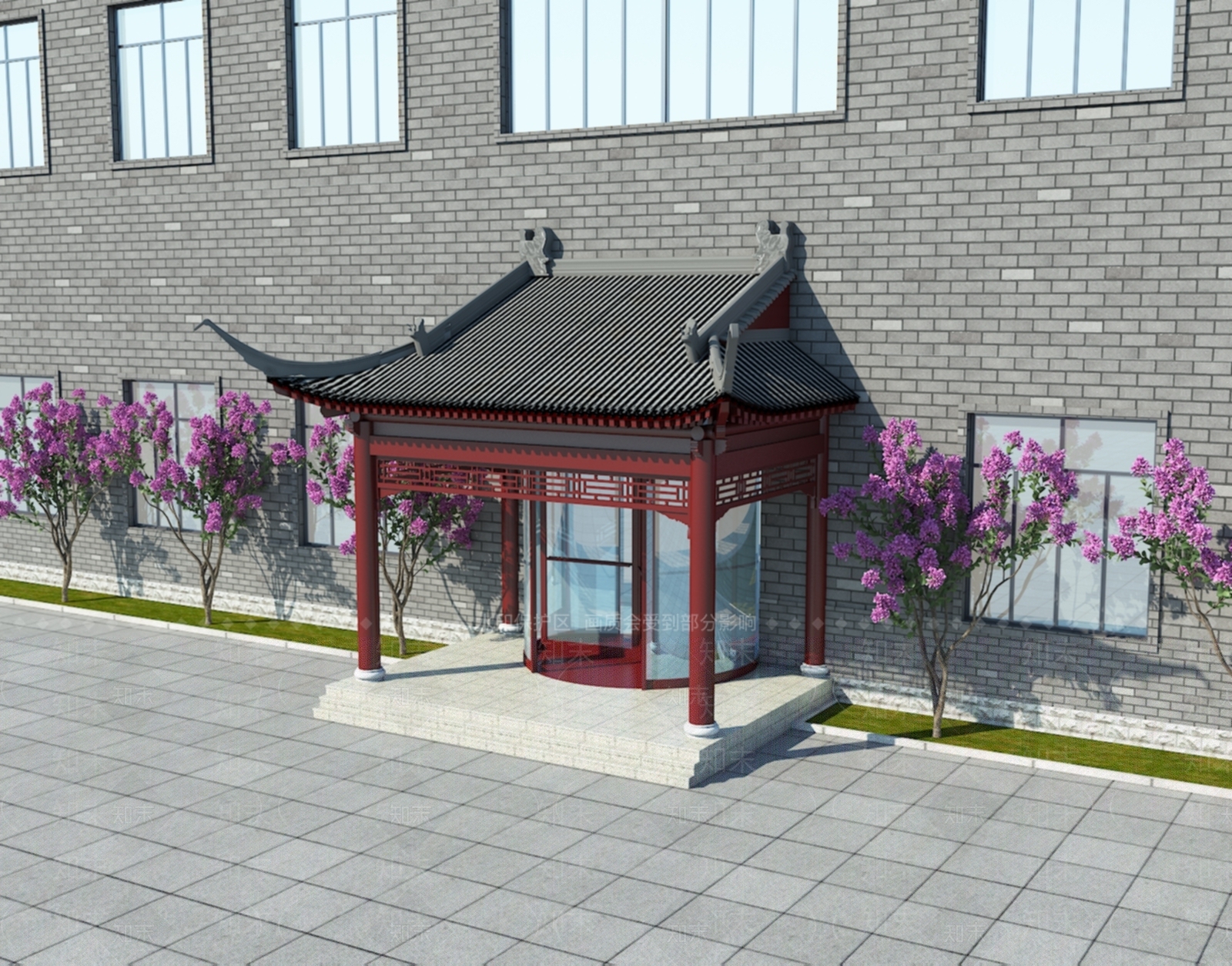 中式新中式门头3D模型下载【ID:1169472592】
