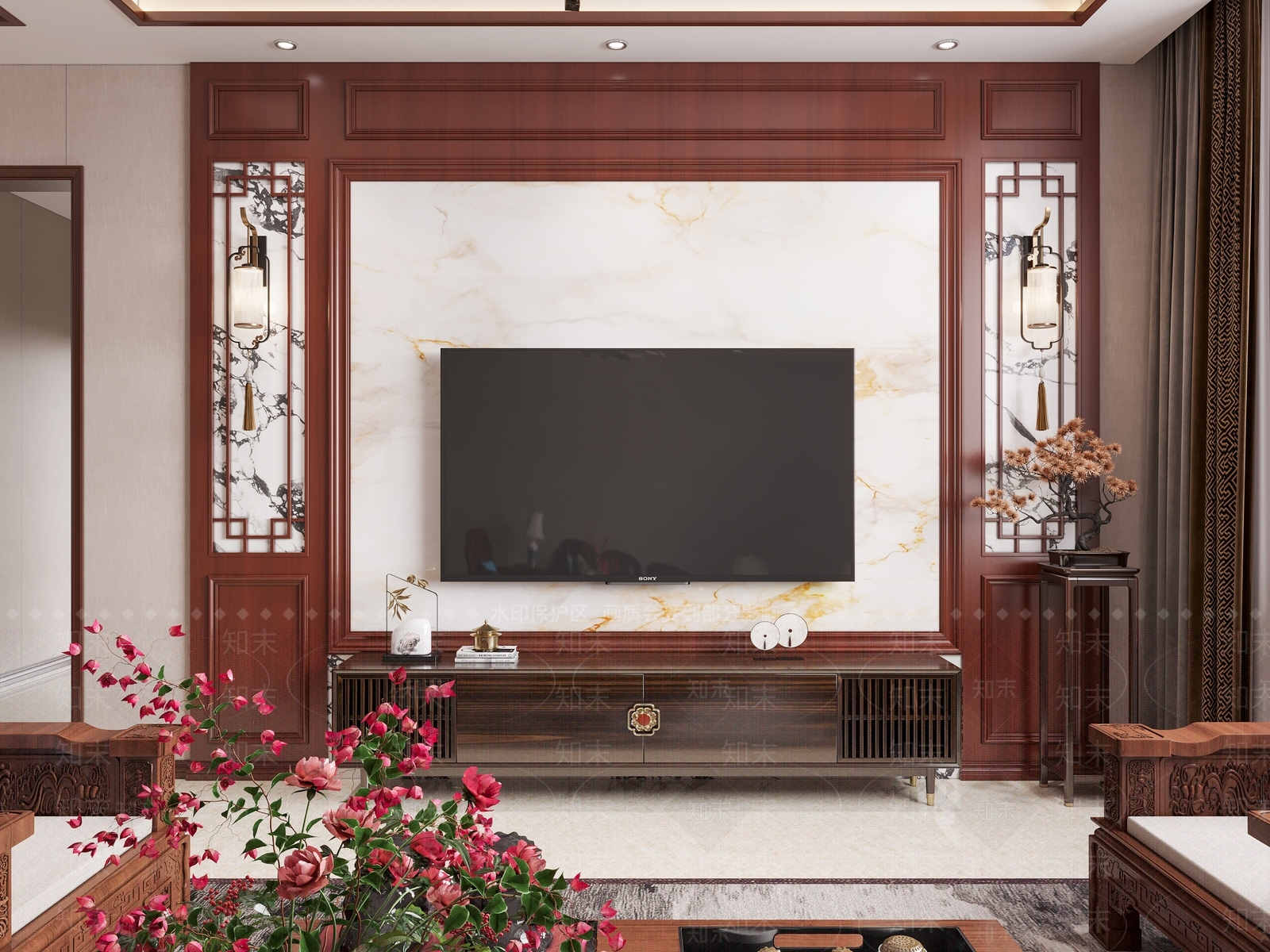 中式家居客厅3D模型下载【ID:1169479591】