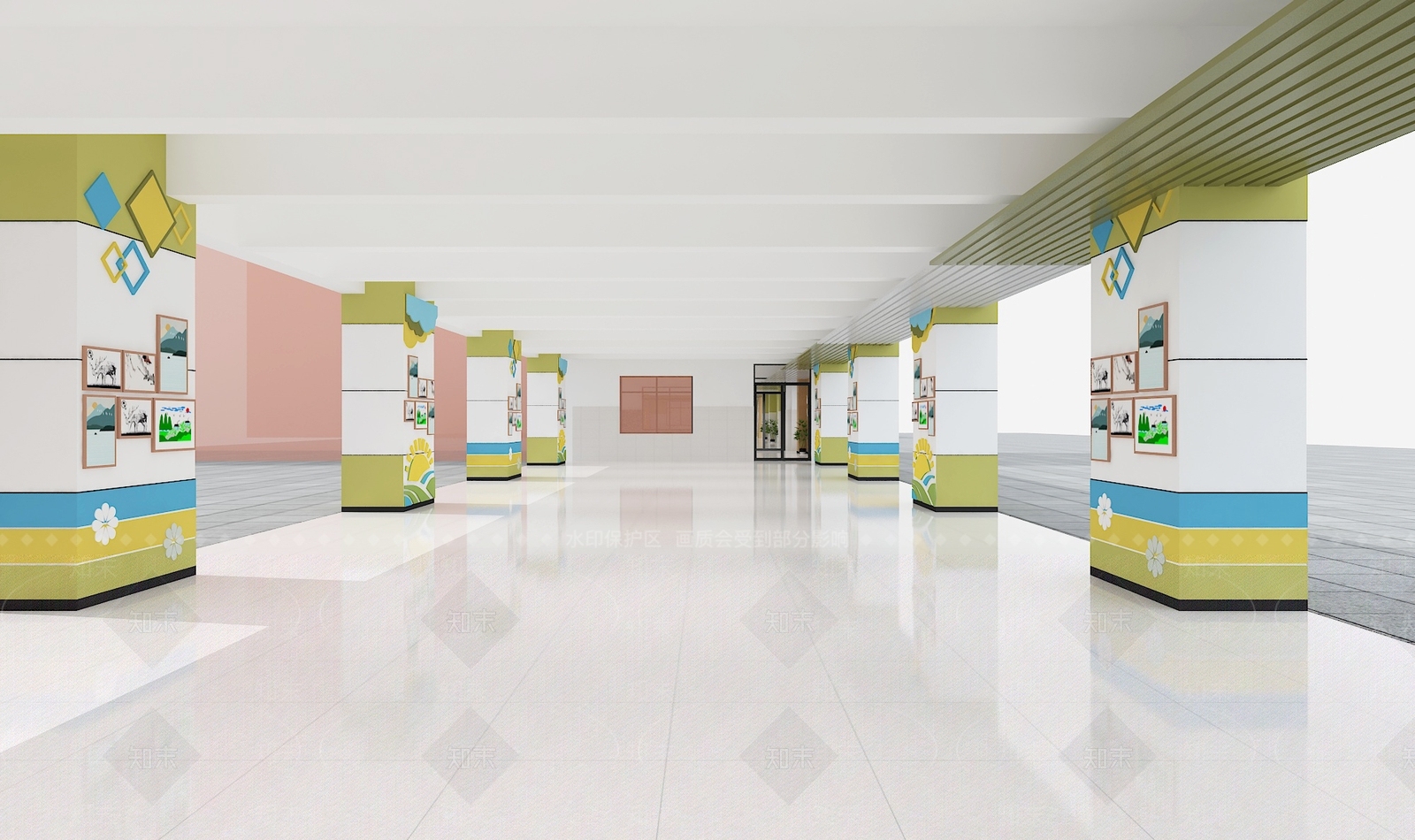 现代走廊3D模型下载【ID:1214710923】