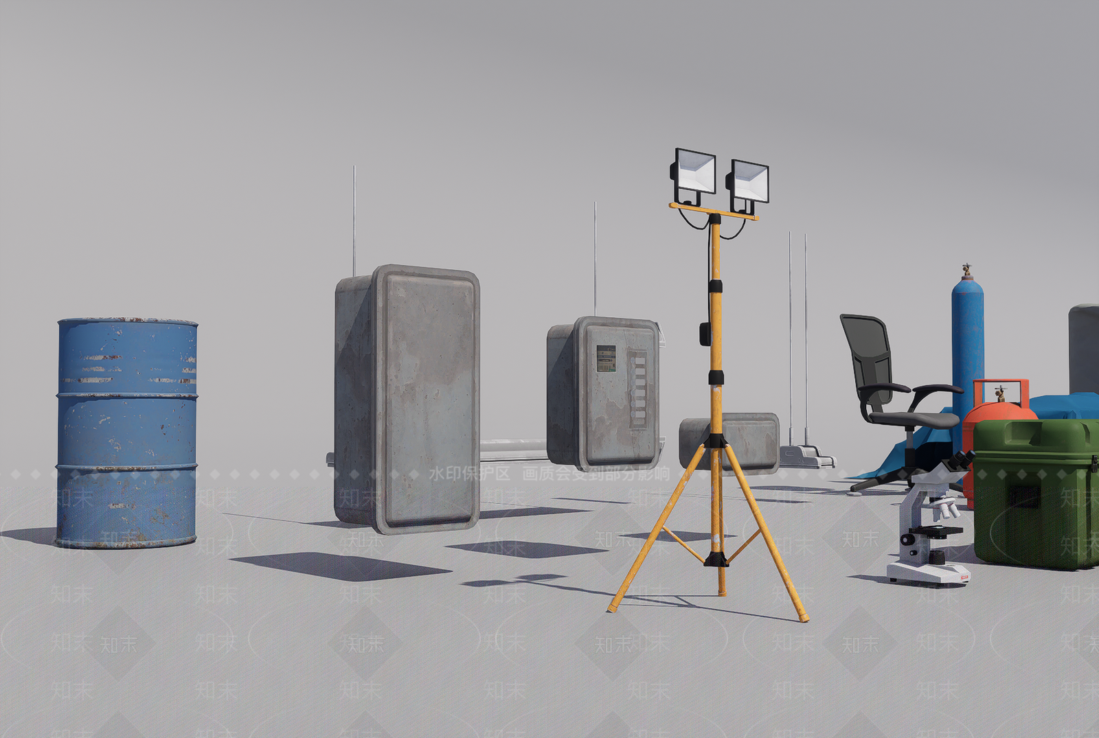 办公用品3D模型下载【ID:1169486053】