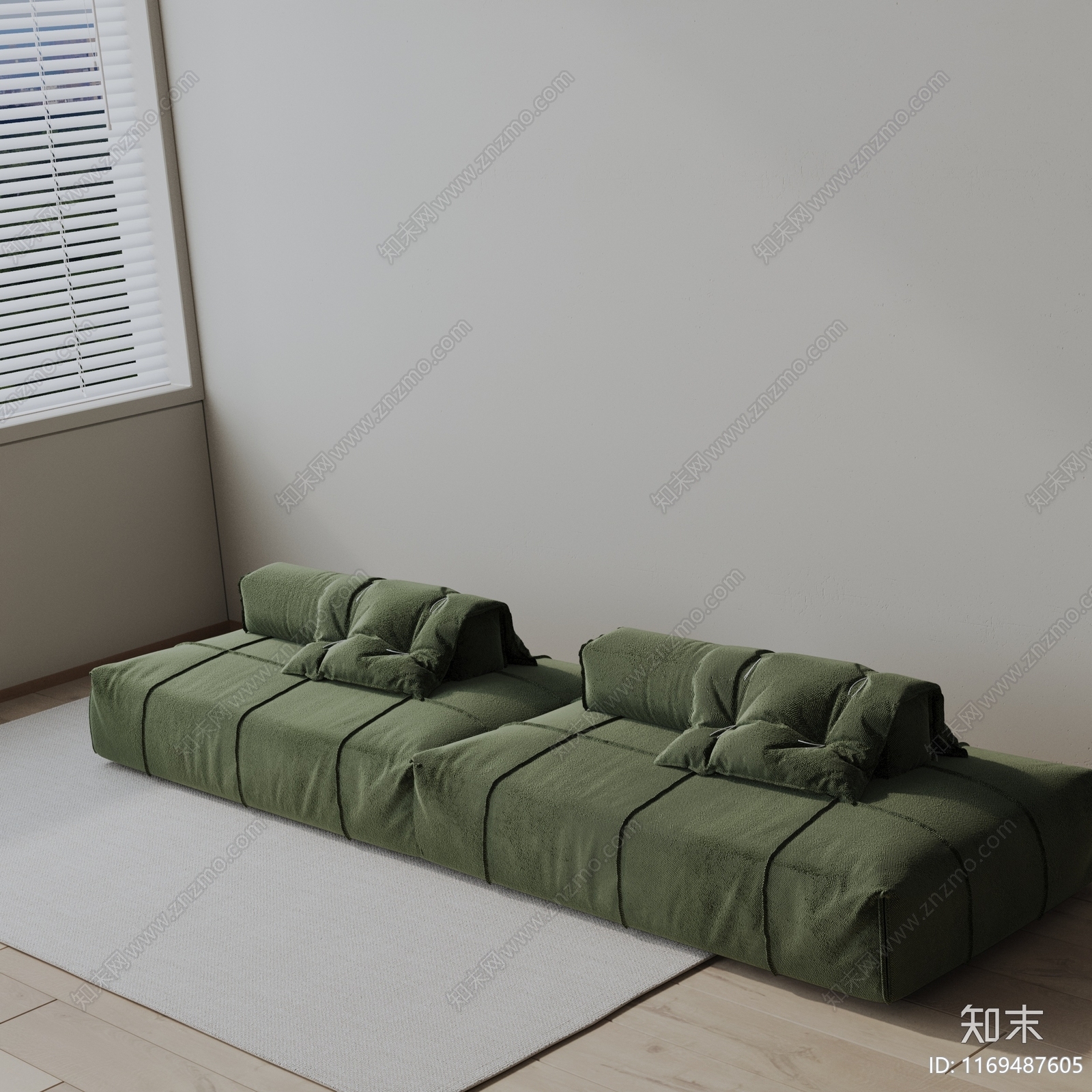 现代三人沙发3D模型下载【ID:1169487605】