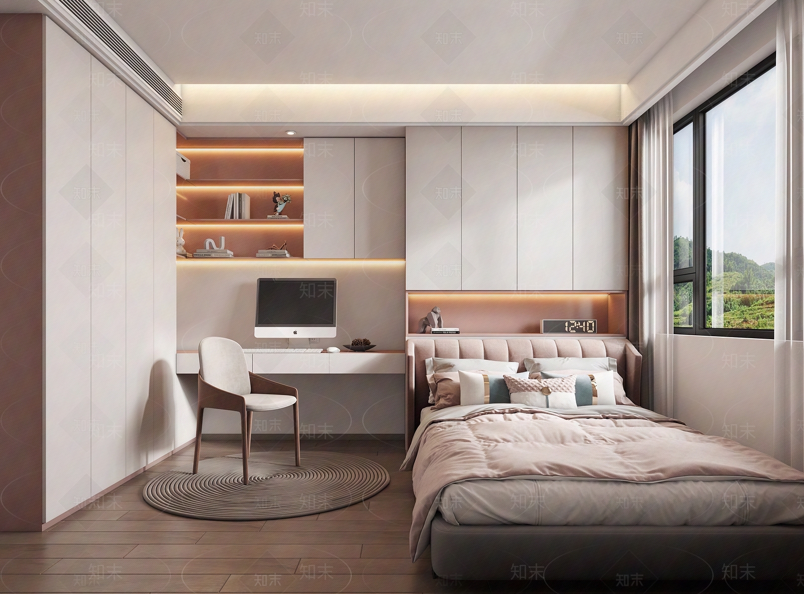 现代卧室贴图下载【ID:1169491459】