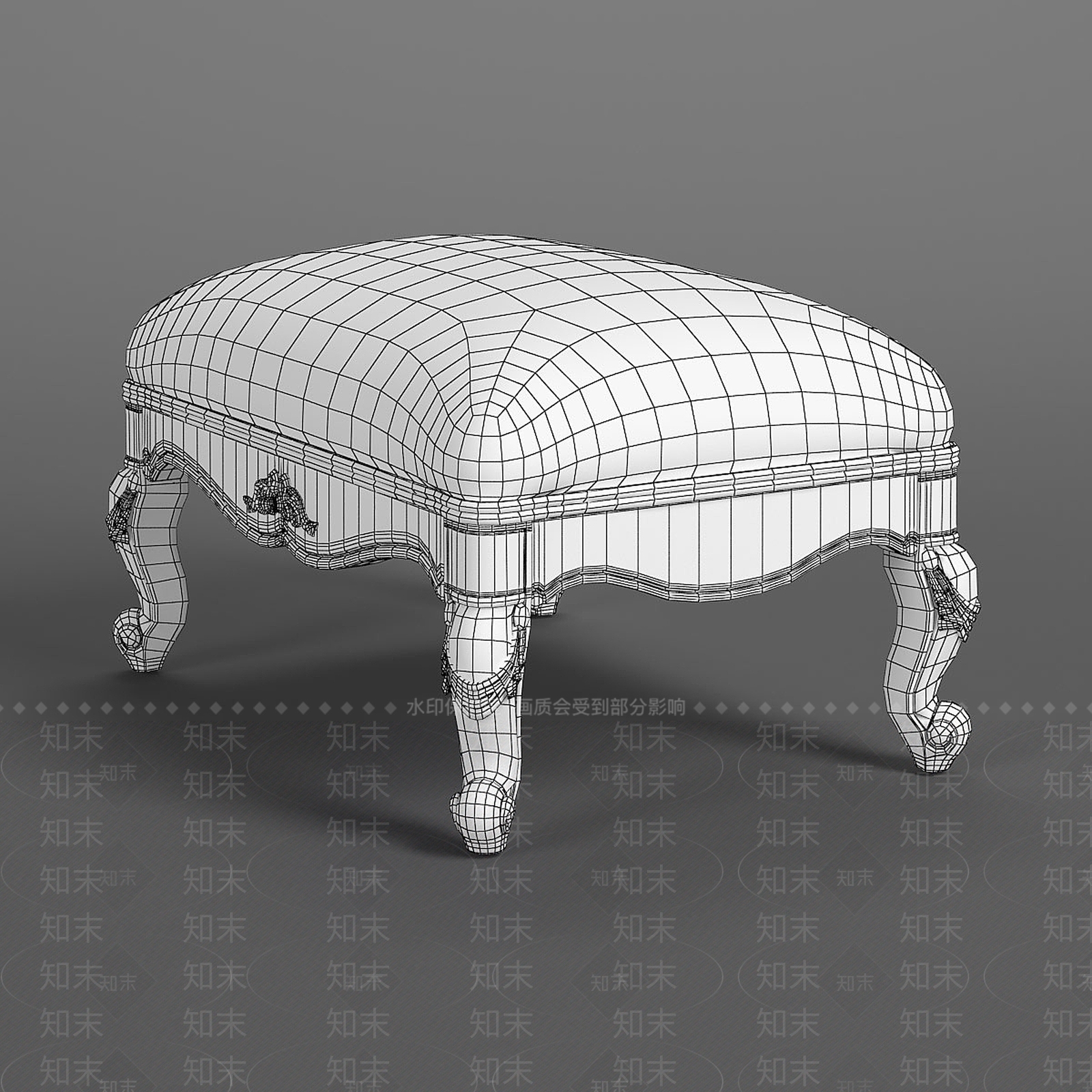沙发凳3D模型下载【ID:1169494407】