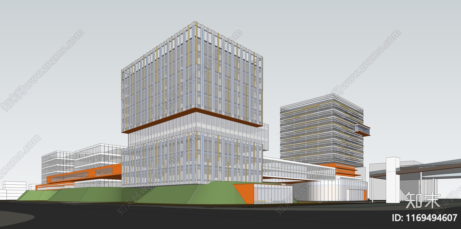 现代办公楼SU模型下载【ID:1169494607】