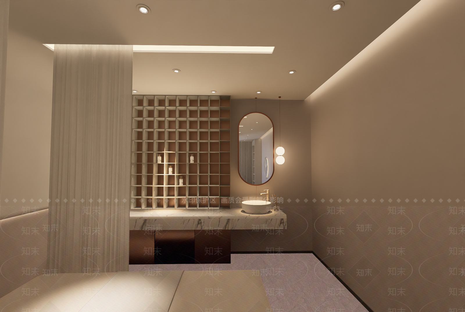 现代酒店卫生间SU模型下载【ID:1222158516】