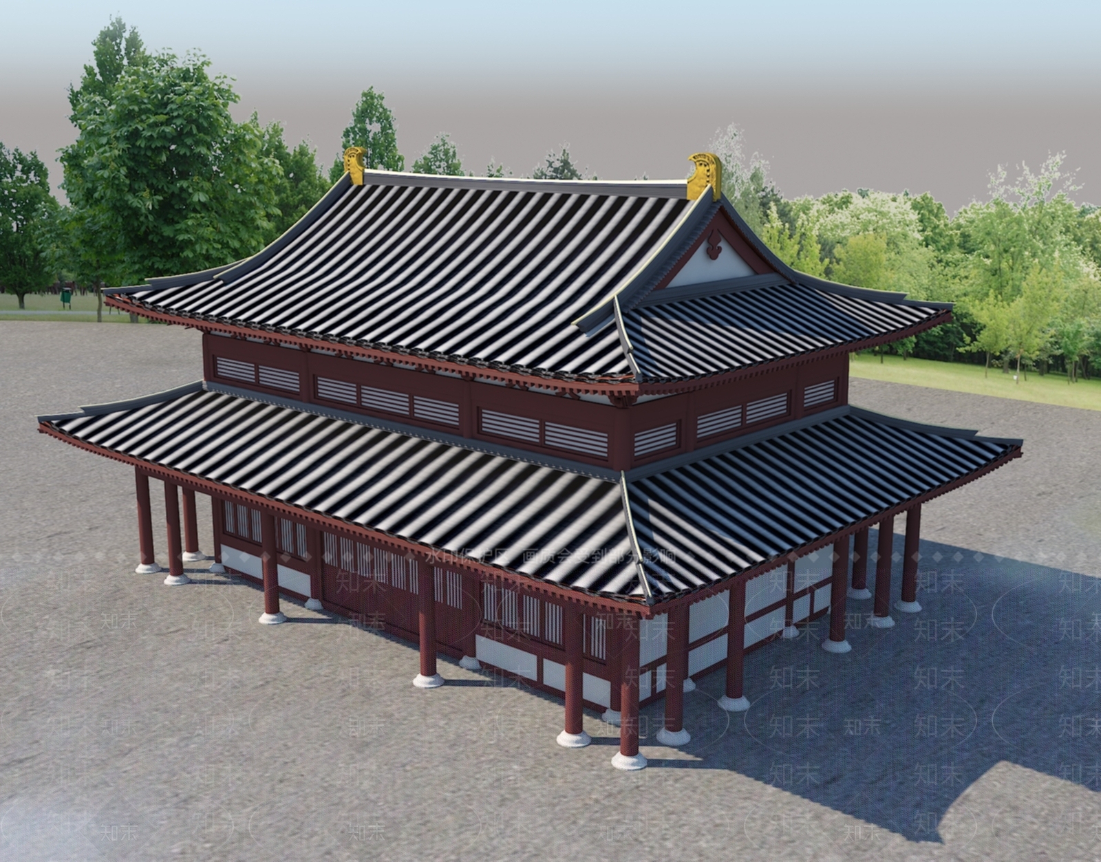 中式新中式古建3D模型下载【ID:1169498018】