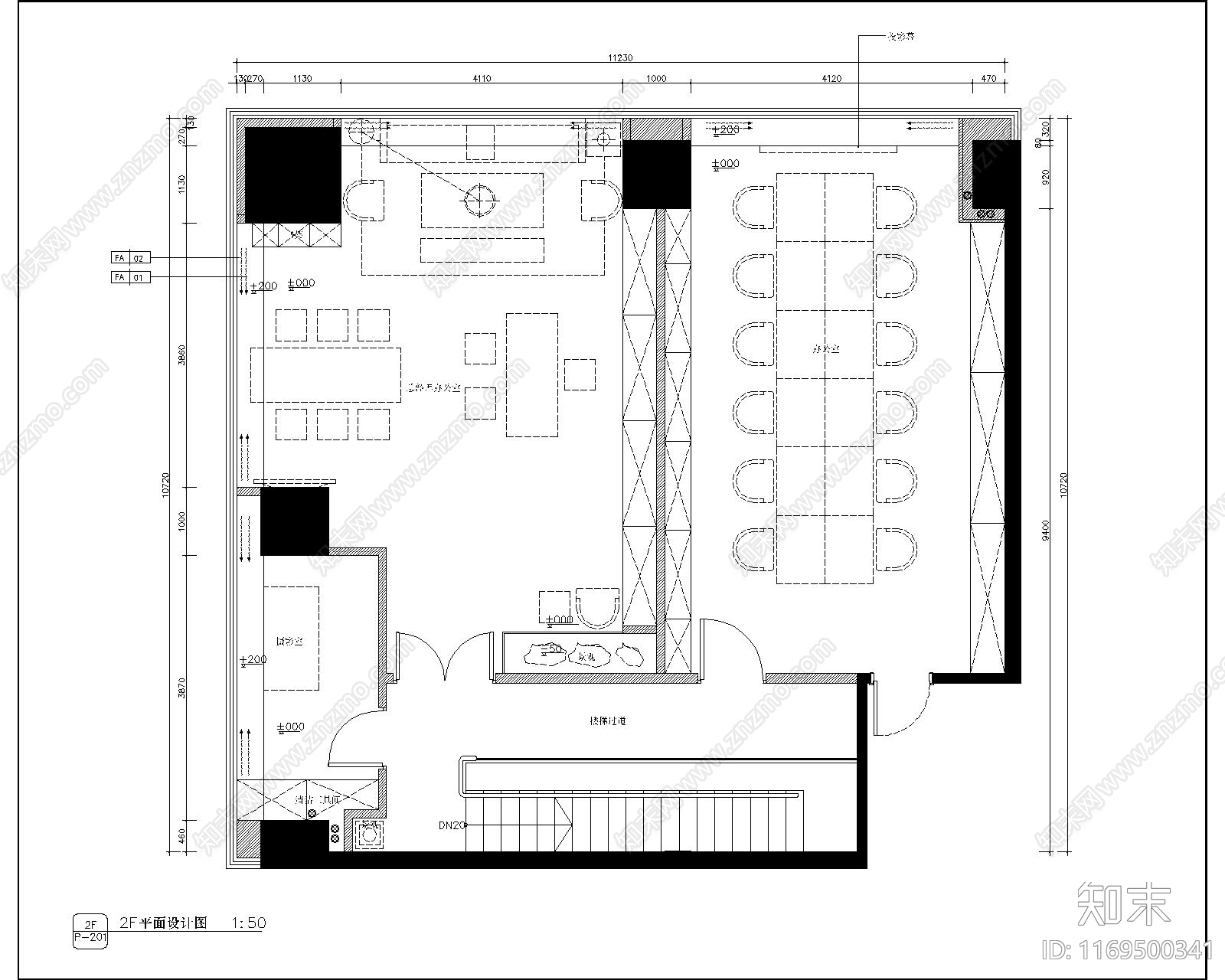 现代商场cad施工图下载【ID:1169500341】