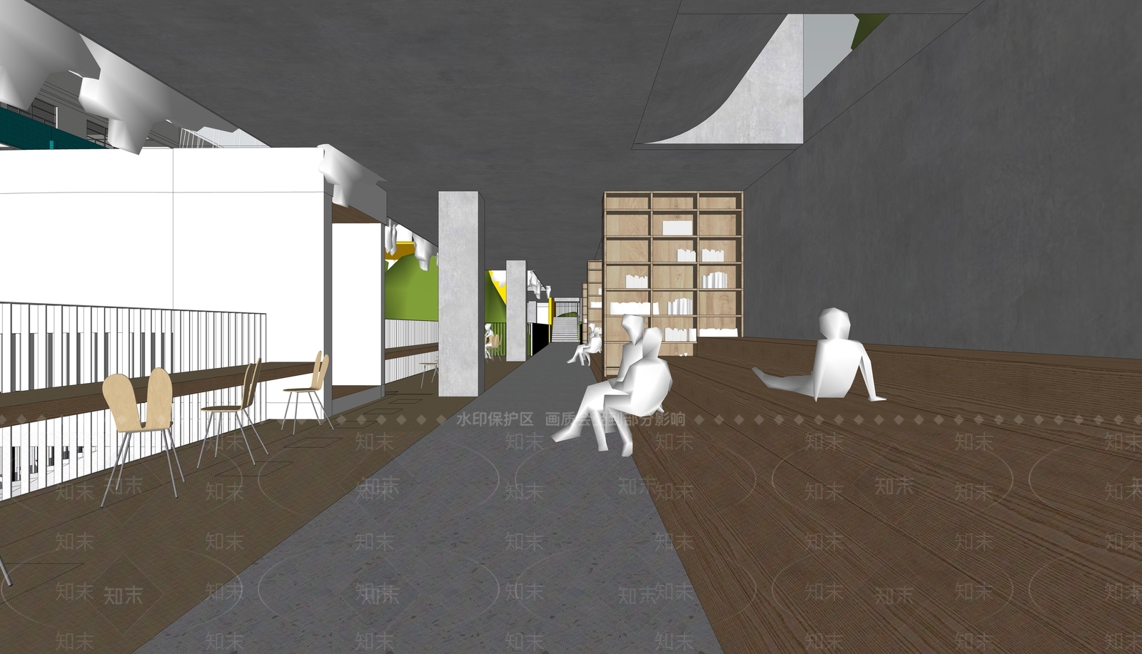 现代学校建筑SU模型下载【ID:1169500809】