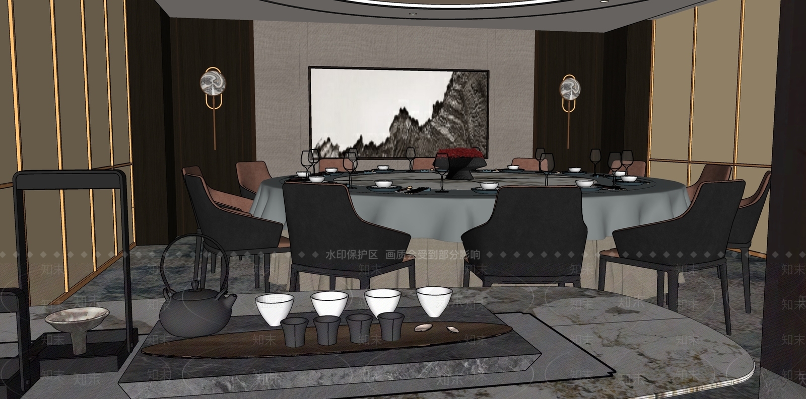 现代包厢SU模型下载【ID:1169501366】