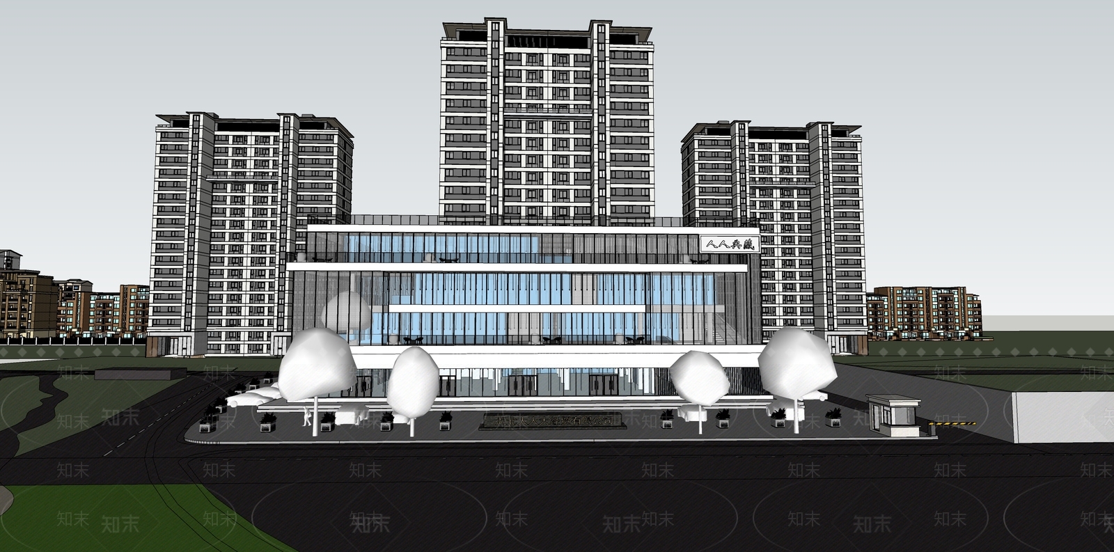 现代商场SU模型下载【ID:1169504550】