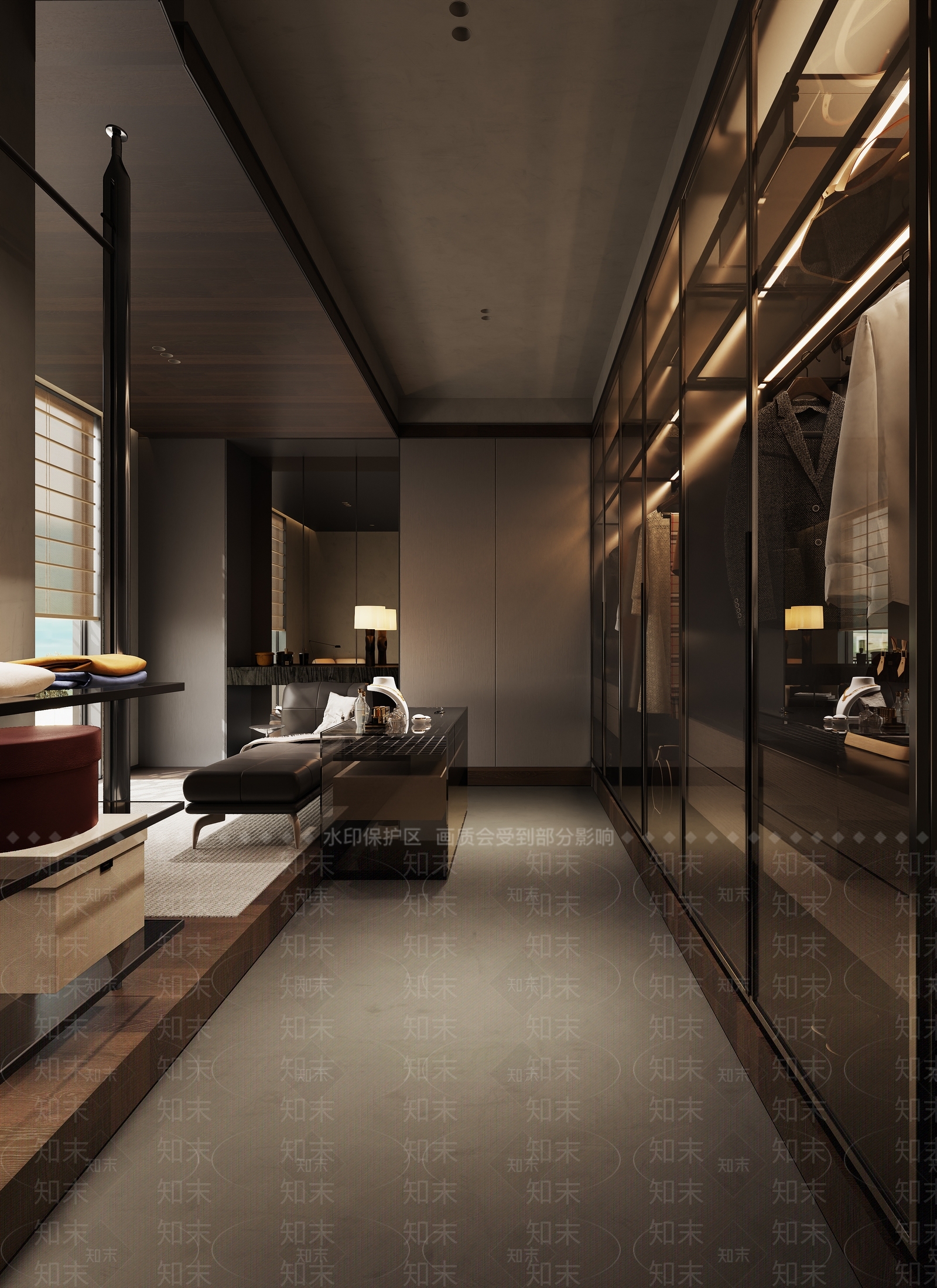现代衣帽间3D模型下载【ID:1169505455】