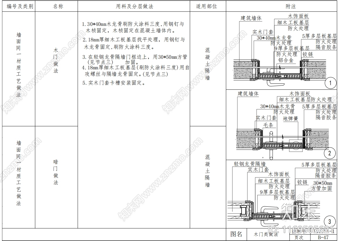 现代墙面节点cad施工图下载【ID:1169505621】