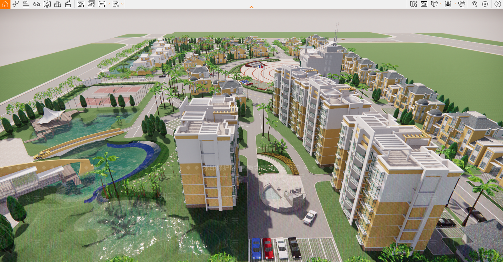 现代小区景观SU模型下载【ID:1169506865】