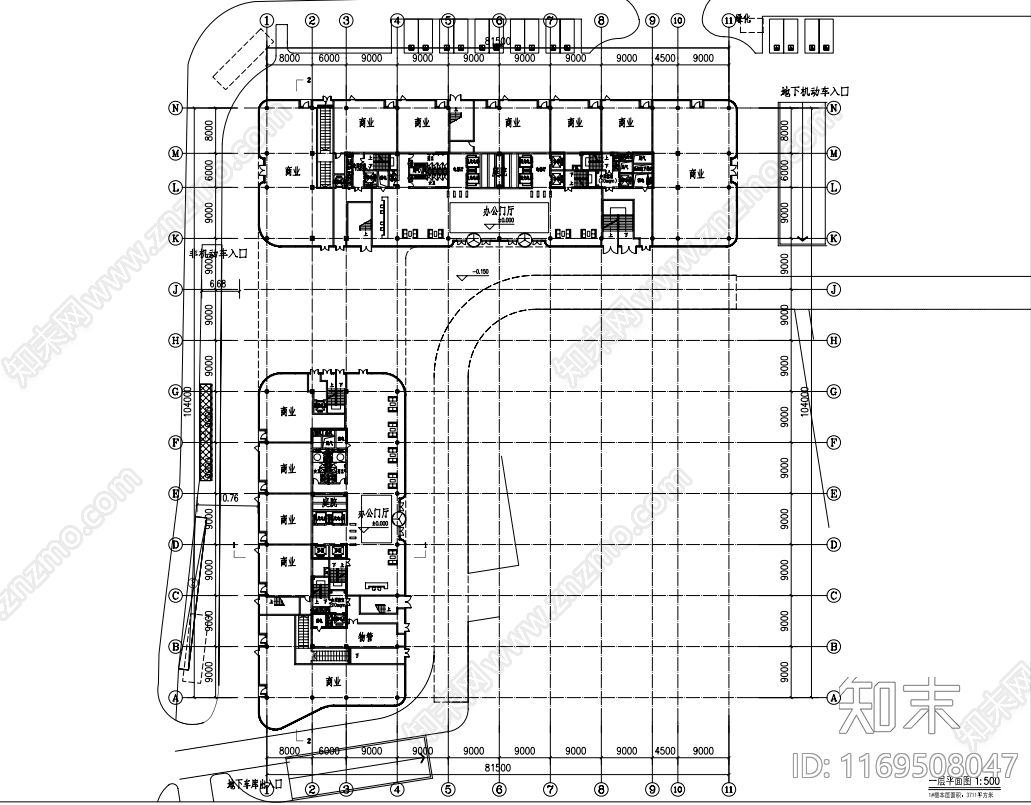 现代产业园建筑施工图下载【ID:1169508047】