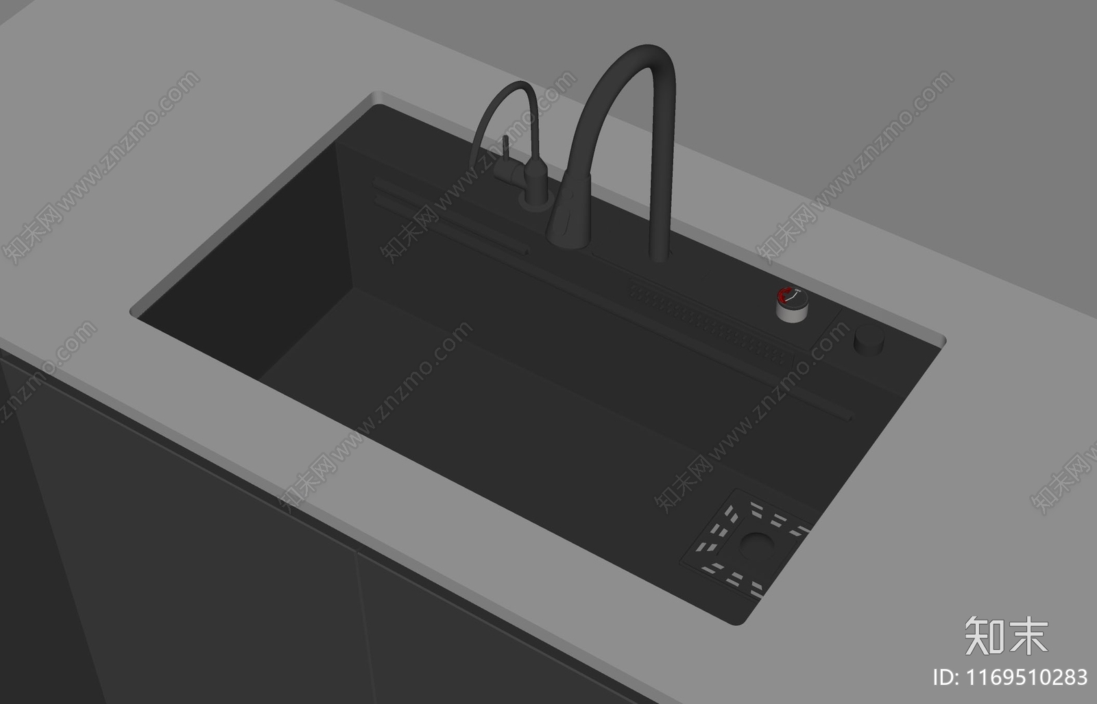 现代水槽SU模型下载【ID:1169510283】