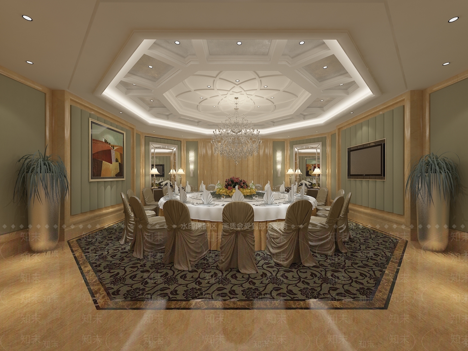 简欧包厢3D模型下载【ID:1169513762】