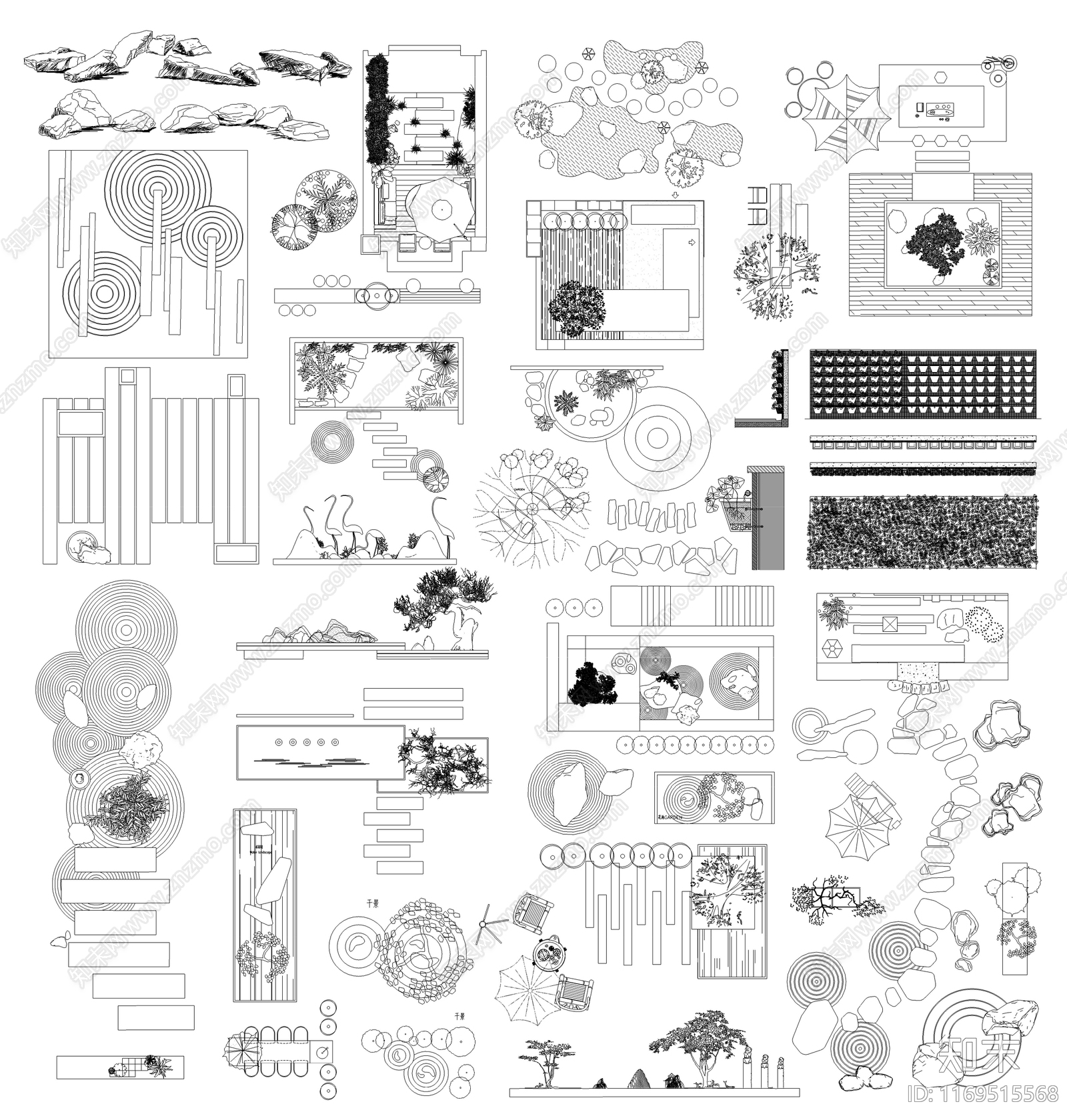 新中式现代小区景观施工图下载【ID:1169515568】