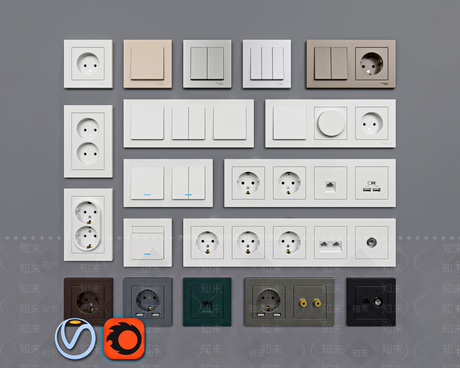 开关3D模型下载【ID:1169518474】
