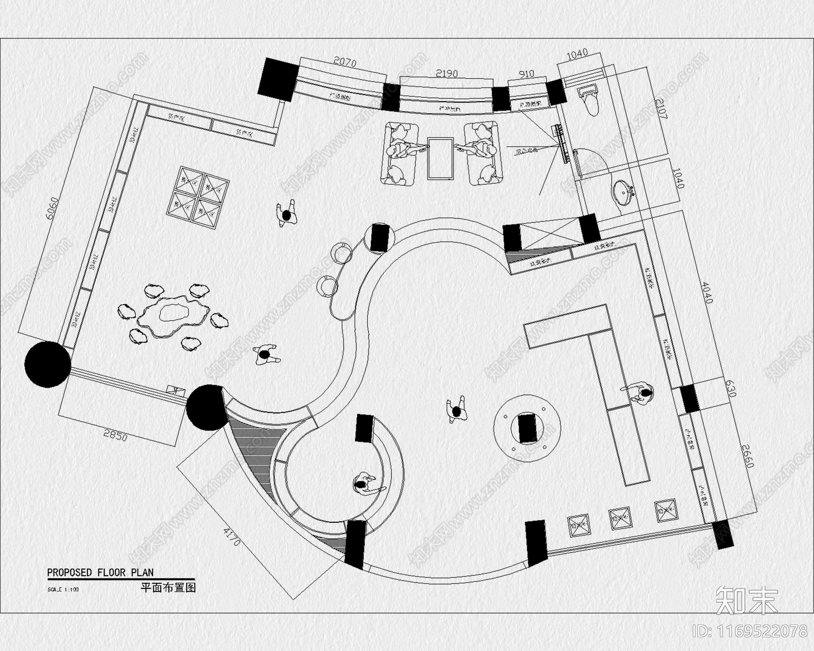 现代其他商业空间cad施工图下载【ID:1169522078】