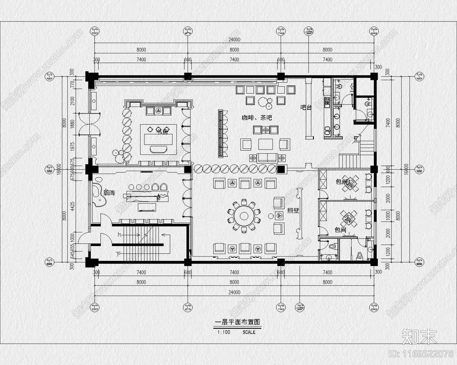 现代其他商业空间cad施工图下载【ID:1169522078】