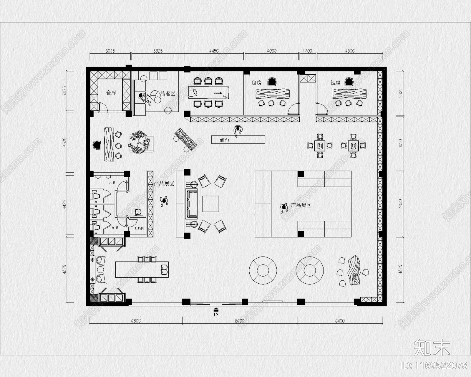 现代其他商业空间cad施工图下载【ID:1169522078】