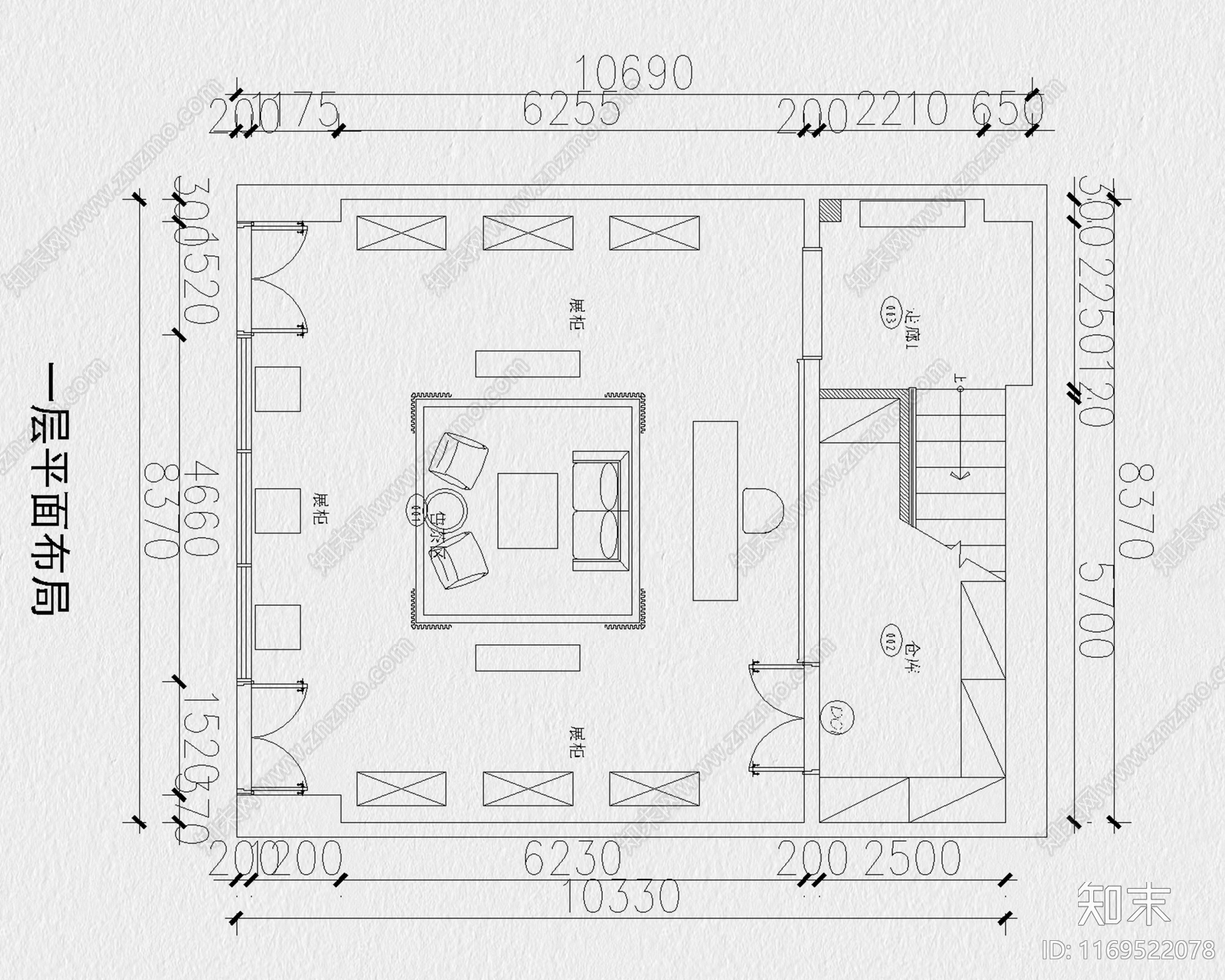 现代其他商业空间cad施工图下载【ID:1169522078】