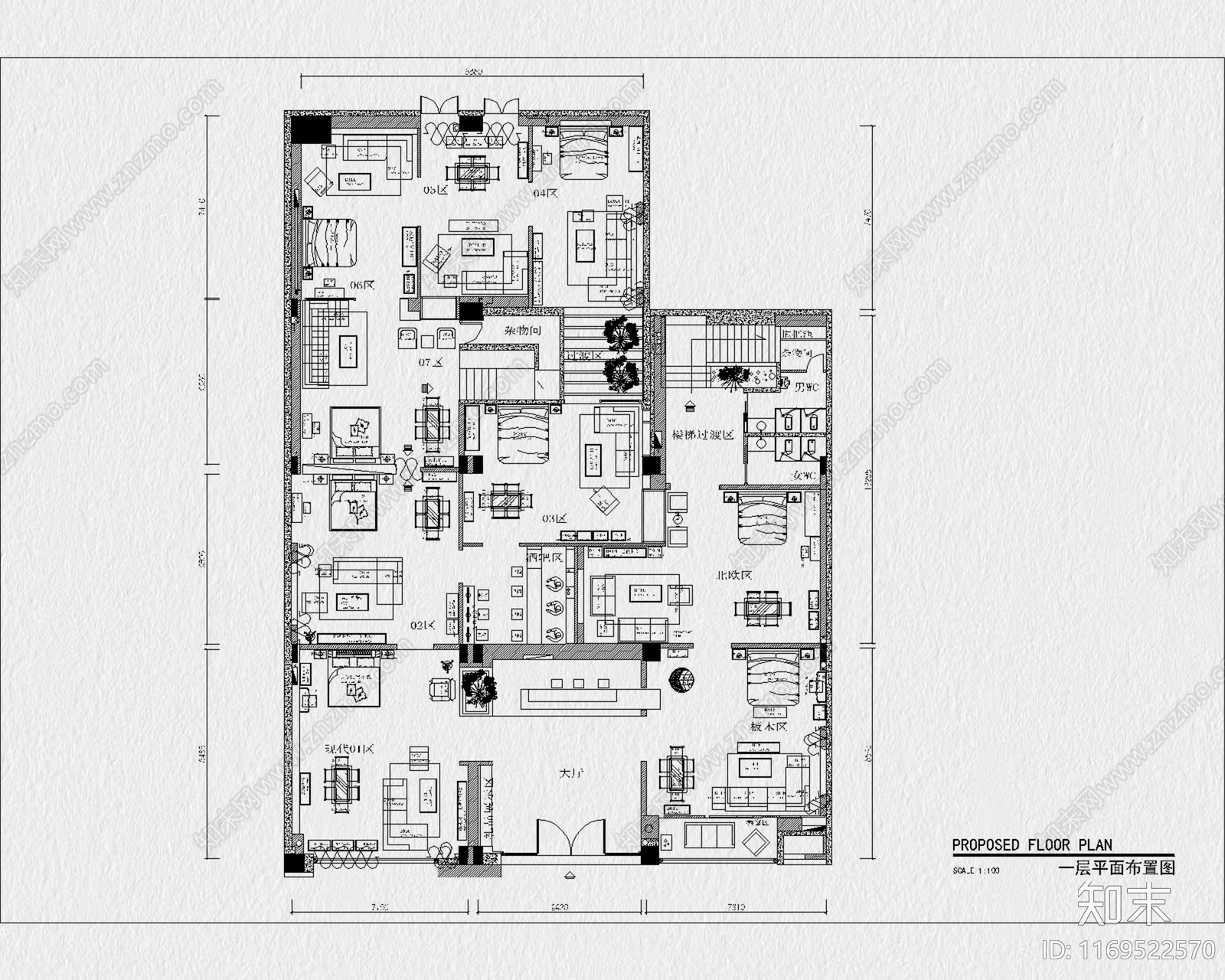 现代其他商业空间cad施工图下载【ID:1169522570】